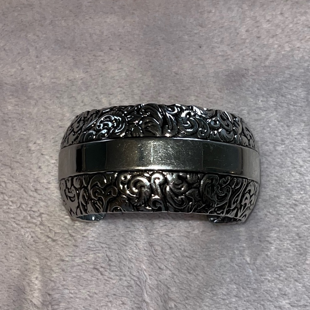 Silver Ornate Cuff Bracelet